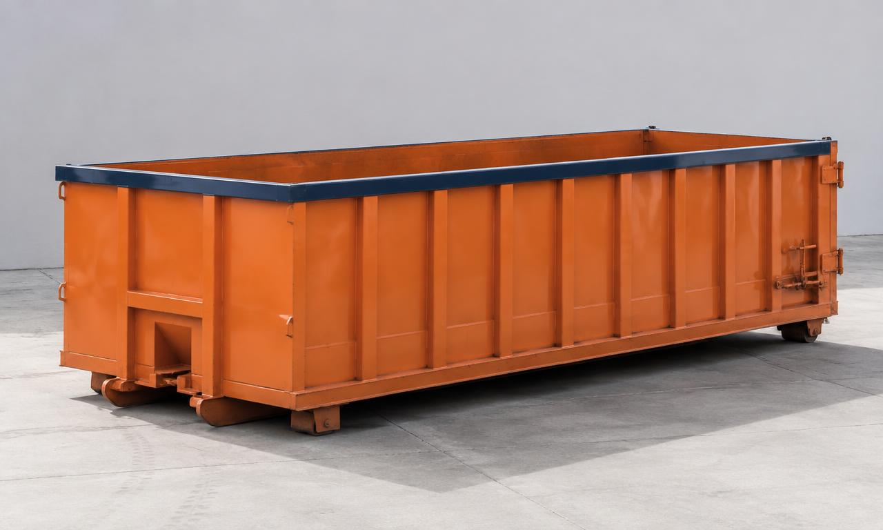 Illustrative 30-yard dumpster, Approx. 22′ L × 7.5′ W × 6′ H